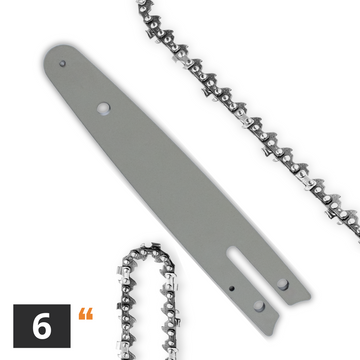 Prowadnica 6″ + 2 łańcuchy do pilarki akumulatorowej