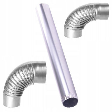 Zestaw przyłączeniowy Ø120 mm – rura 1 m + 2 kolana
