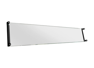 Szyba do biokominka 900 × 400 Box – uchwyty czarne mat