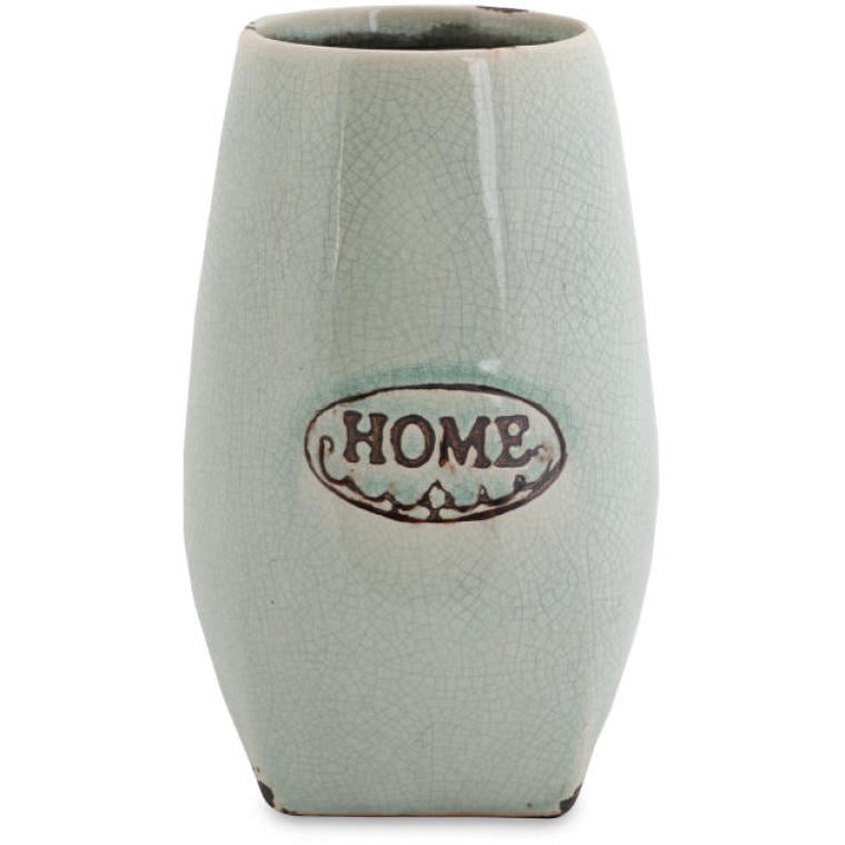 Wazon ceramiczny Home miętowy GOLIAT 352, wysokość 18 cm