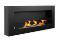Biokominek wiszący z szybą 900 × 400 Box czarny strukturalny mat – NOIRHOME