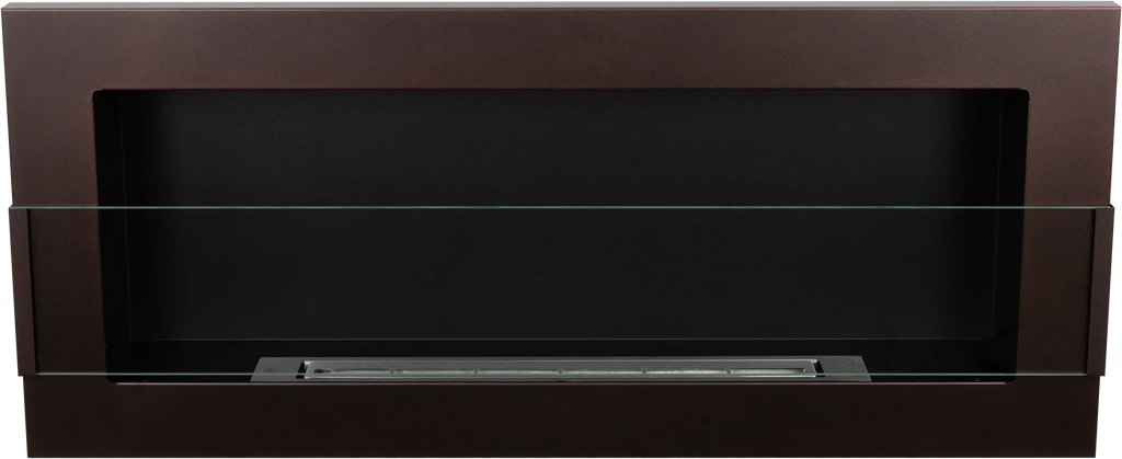 Biokominek wiszący z szybą 900x400 brąz – ujęcie produktu producenta