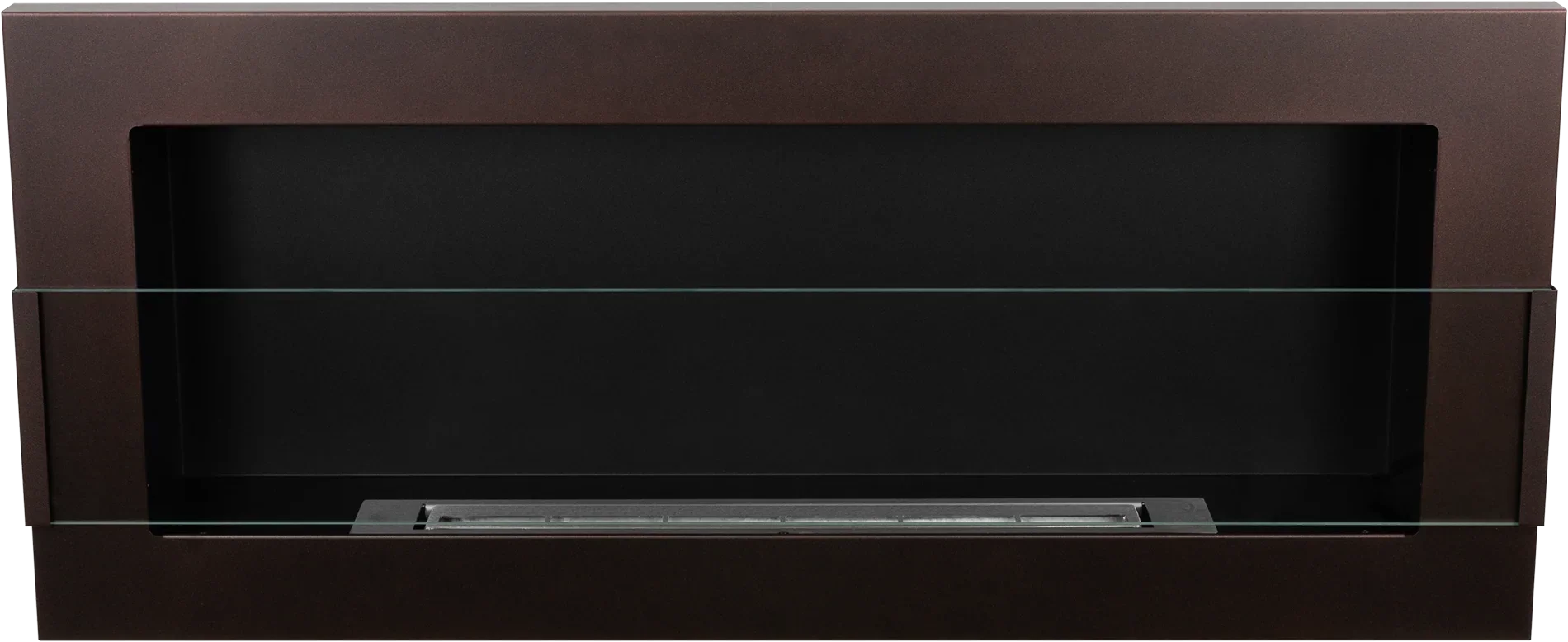 Biokominek wiszący z szybą 900x400 brąz – ujęcie produktu producenta