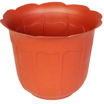 Doniczka w kształcie kwiatu 18 cm, kolor ceglany — Goliat 743