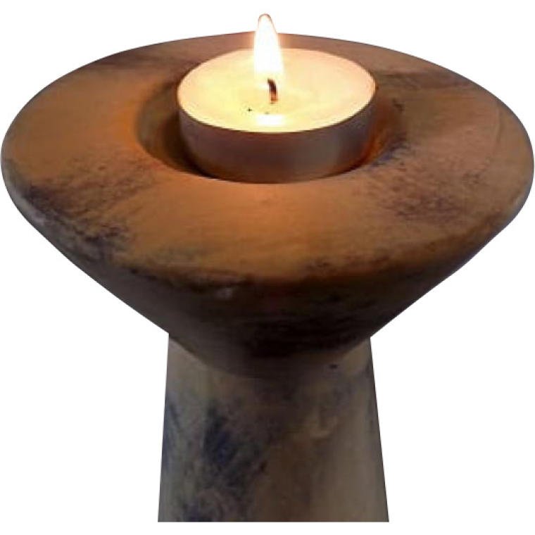 Świecznik ceramiczny postarzany Goliat, 20 × 9 cm – dodatkowe ujęcie