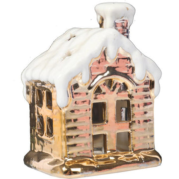 Ceramiczny lampion domek na tealight – 9 cm
