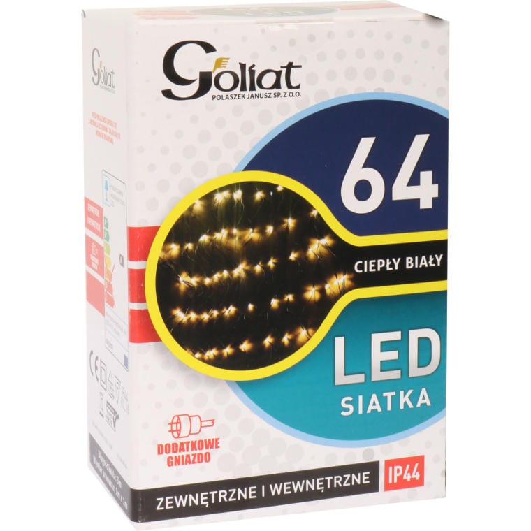 Siatka świetlna LED 1 na 1 m ciepła biel