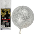 Białe lampki Cotton Balls 10 LED