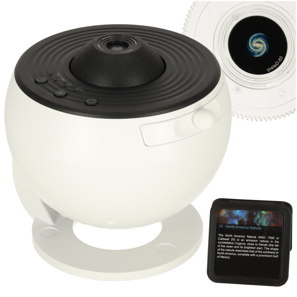 Projektor gwiazd LED — planetarium 12 dysków, obrót 360° i timer — zdjęcie 3