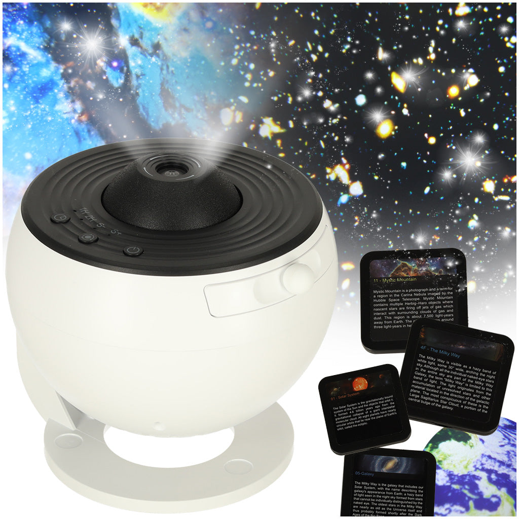 Projektor gwiazd LED — planetarium 12 dysków, obrót 360° i timer — zdjęcie 1