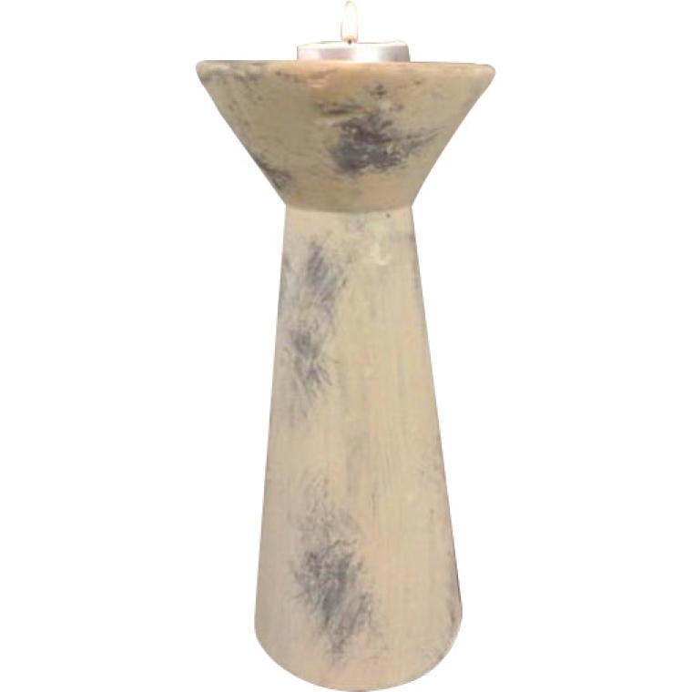 Świecznik ceramiczny postarzany GOLIAT W24A1087 20 × 9 cm