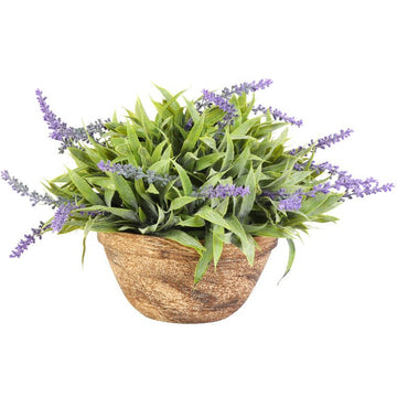 Sztuczna lawenda w glinianej donicy – 25 cm