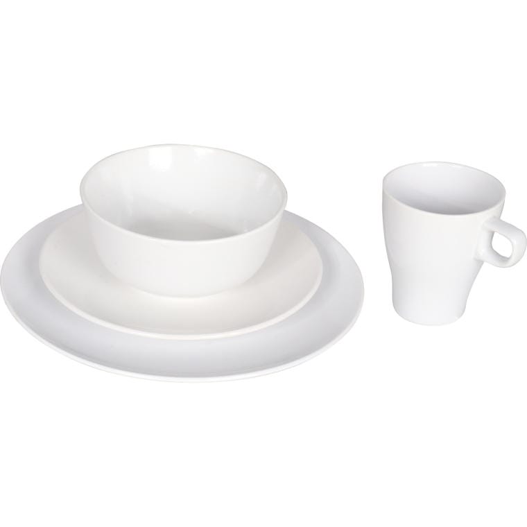 Biały komplet porcelany stołowej