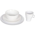 Biały komplet porcelany stołowej