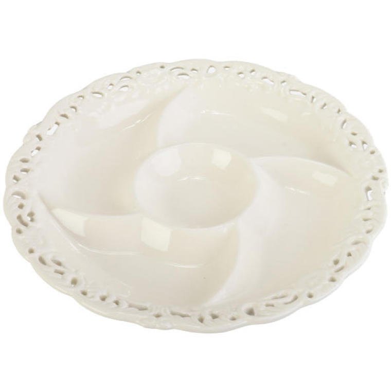 Ceramiczny talerz z przegrodami 26 cm