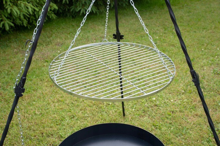 CHROMOWANY RUSZT NA TRÓJNÓG GRILLA NIERDZEWNY 60CM — zdjęcie 2
