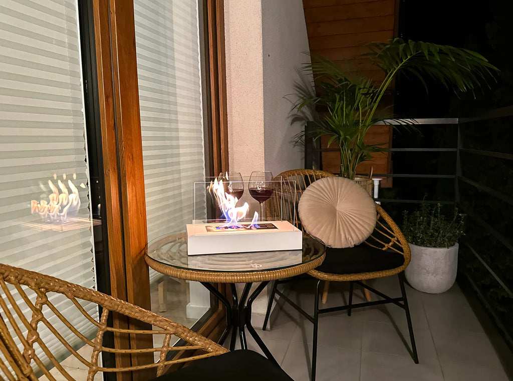Biokominek wolnostojący Home biały mat – aranżacja producenta