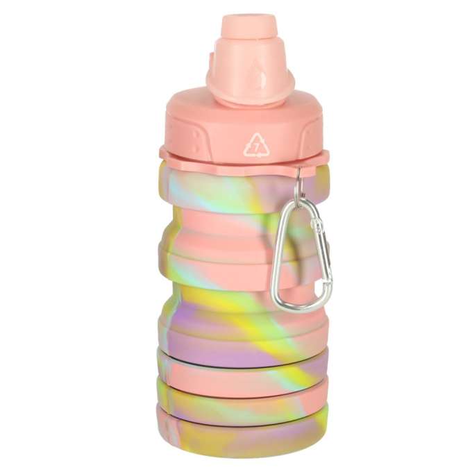 Składany bidon silikonowy 500 ml BPA FREE — tęczowy — zdjęcie 3