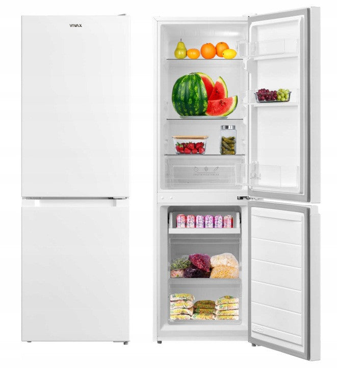 Lodówka Dwudrzwiowa Lov Frost 152 cm 174L Biała 39dB Zamrażarka ViVAX
