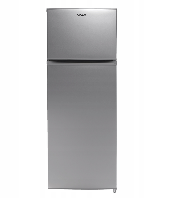 Lodówka Wolnostojąca 143 cm 204L INOX Chłodziarko Zamrażarka Vivax DD-207 — zdjęcie 2