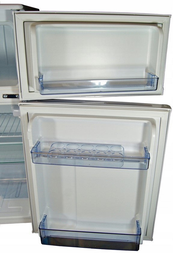 Mała lodówka z zamrażalnikiem 89L 85cm INOX OUTLET