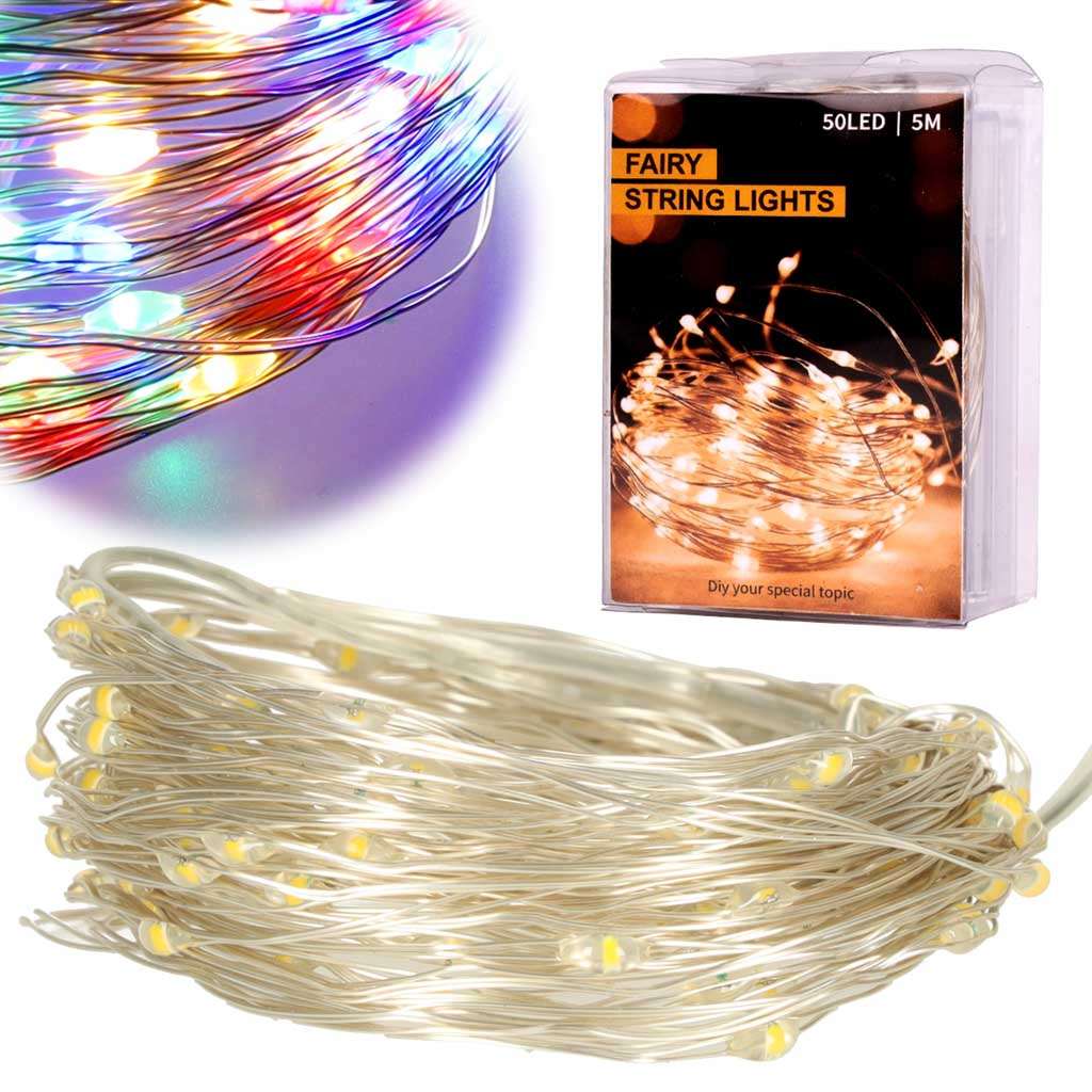 Lampki świąteczne LED na druciku — zdjęcie 3