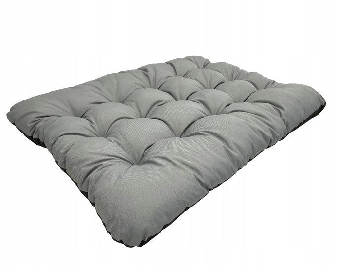 Szare legowisko PRESTIGE, wariant 120 × 80 cm — wygląd poduszki bez psa