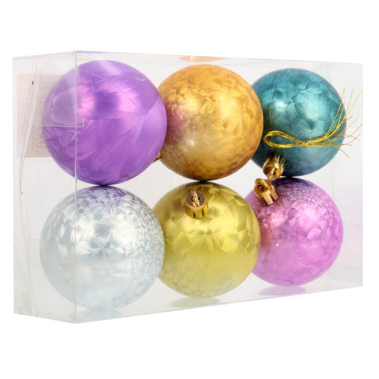 Bombki choinkowe multikolor 6 cm – zestaw 6 szt. — oryginalna fotografia Goliat, ujęcie 2