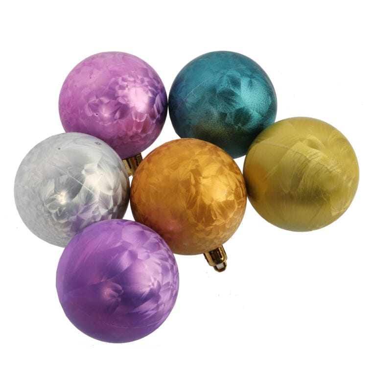 Bombki choinkowe multikolor 6 cm – zestaw 6 szt. — oryginalna fotografia Goliat, ujęcie 3