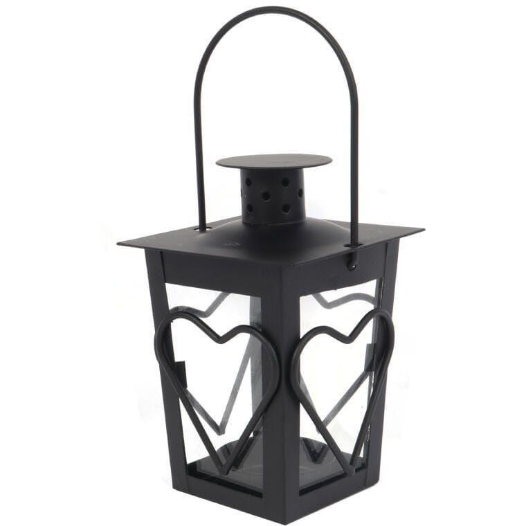 Czarna latarenka z sercem Goliat F730W/CZ 12 cm — widok boczny, bez wariantu czerwonego