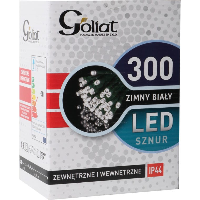 Lampki choinkowe 300 LED IP44 – zimna biel — dodatkowe oryginalne zdjęcie właściwego SKU 300 led IP44 ZB, ujęcie 2