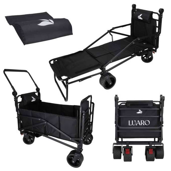 Wózek transportowy LUARO 2w1 z funkcją leżaka — zdjęcie 1