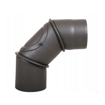 Kolano nastawne stalowe Ø150 mm / 90° do pieca i kominka