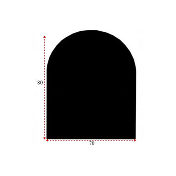 Podstawa szklana hartowana pod piec lub kominek 80 × 70 cm – czarna