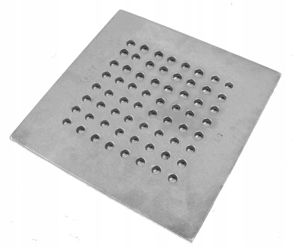 Ruszt żeliwny do kominka lub pieca 35 × 35 cm