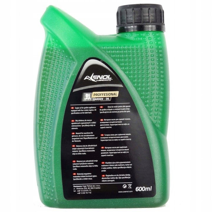 Olej do kosiarek AXENOL Garden-Oil SAE 30 600 ml – silniki 4T — zdjęcie 2