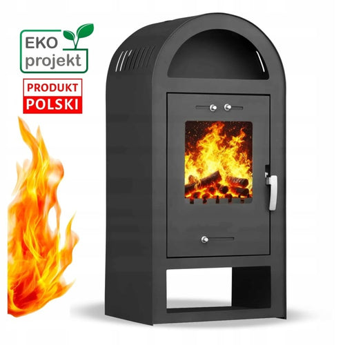 Piec stalowy HESTIA 7,5 kW z zestawem rur
