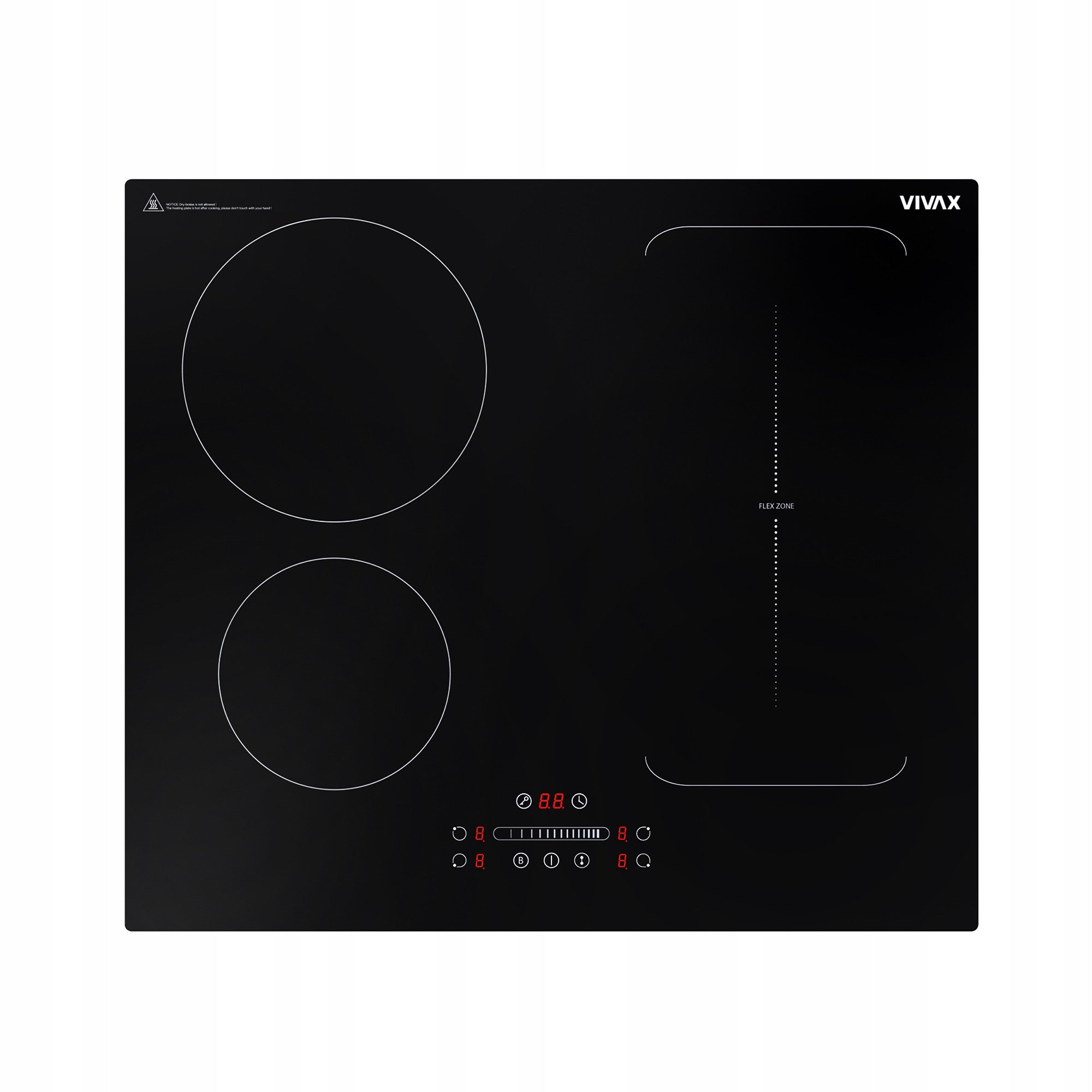 Płyta indukcyjna zabudowy 60cm BH-04MFZIN BOOST TIMER FLEX ZON PÓL 2+3 — zdjęcie 3