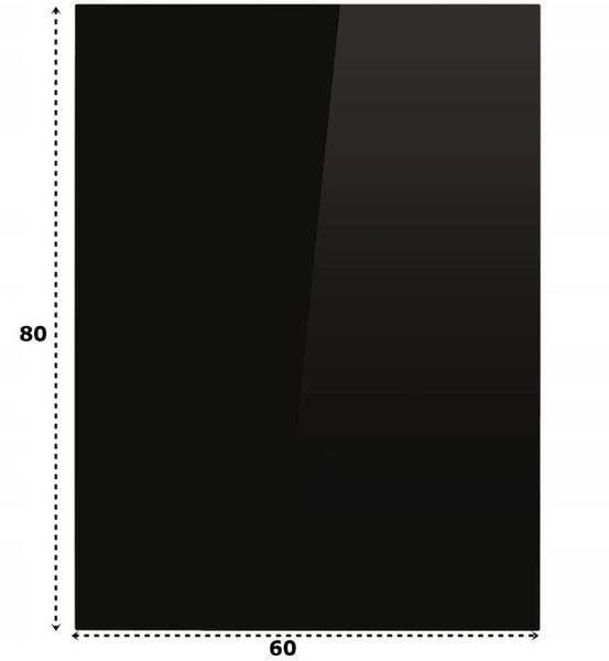 Podstawa szklana hartowana 80 × 60 cm czarna – NOIRHOME