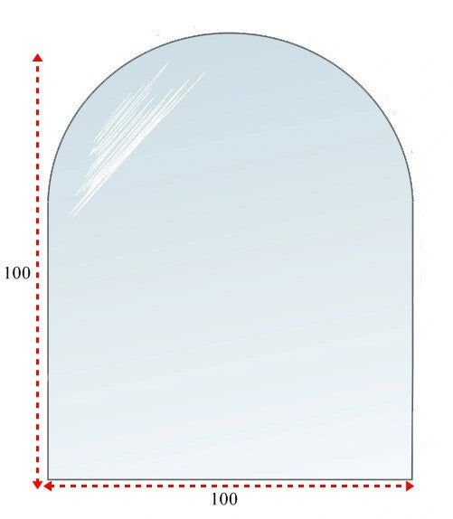 Podstawa szklana hartowana pod kominek 100 × 100 cm