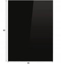 Czarna podstawa szklana hartowana pod kominek 60 × 40 cm