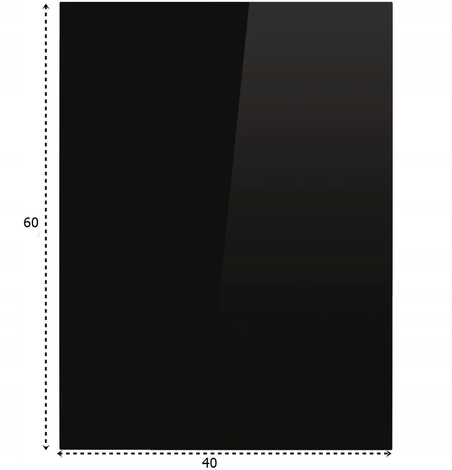 Podstawa szklana hartowana pod piec lub kominek 60 × 40 cm – czarna
