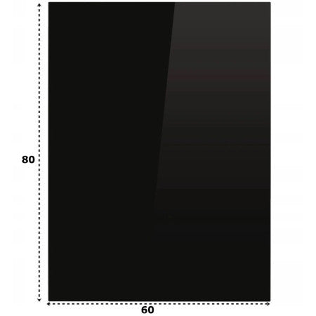Podstawa szklana hartowana pod piec lub kominek 80 × 60 cm – czarna
