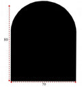 Czarna podstawa szklana hartowana pod kominek 80 × 70 cm
