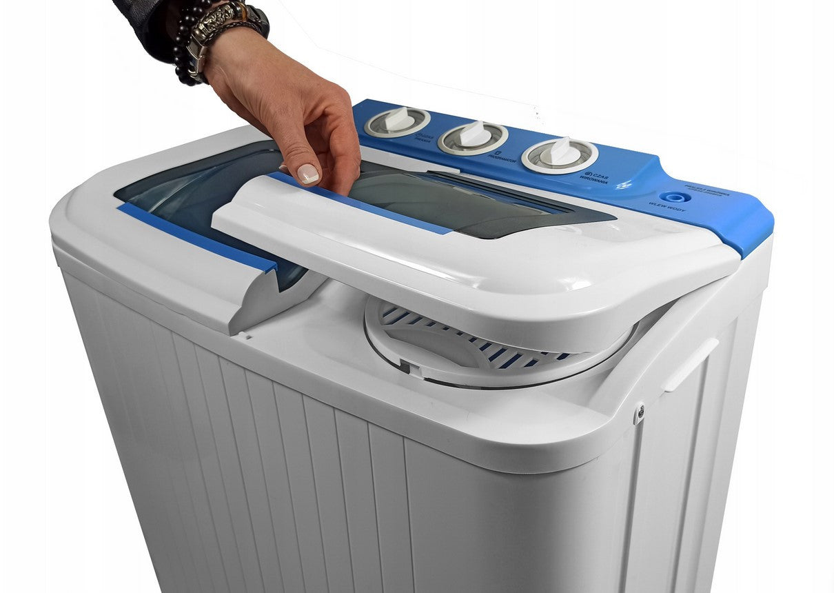 Pralka wirnikowa z wirówką Sigma 5kg + 2kg, Pralka na działkę, Timer, — zdjęcie 3