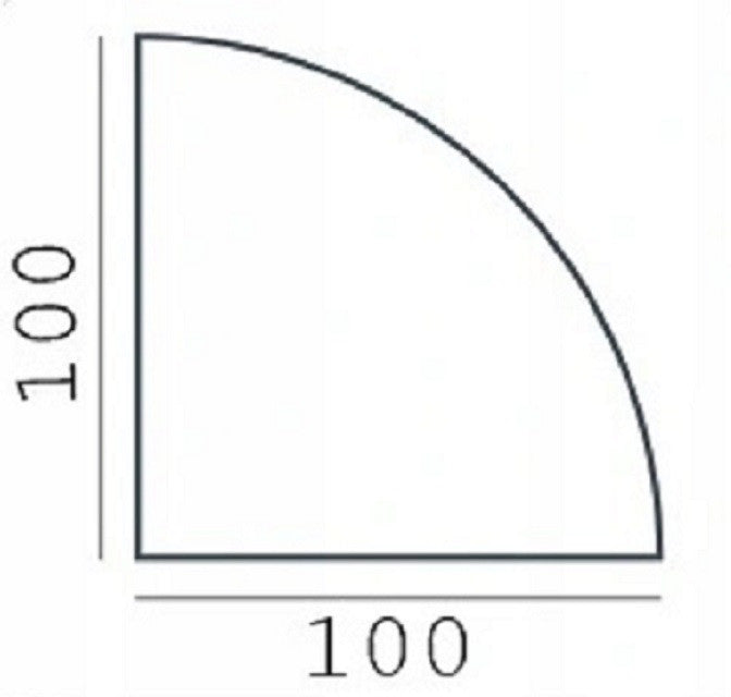 Narożna podstawa szklana pod kominek 100 × 100 cm