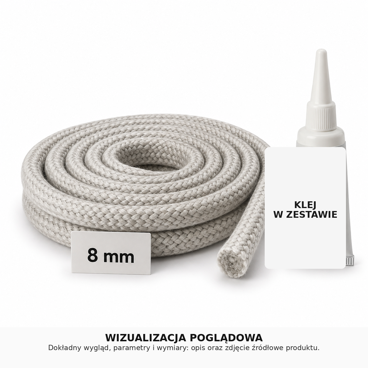 Zestaw uszczelniający 8 mm – wizualizacja poglądowa, parametry w opisie produktu