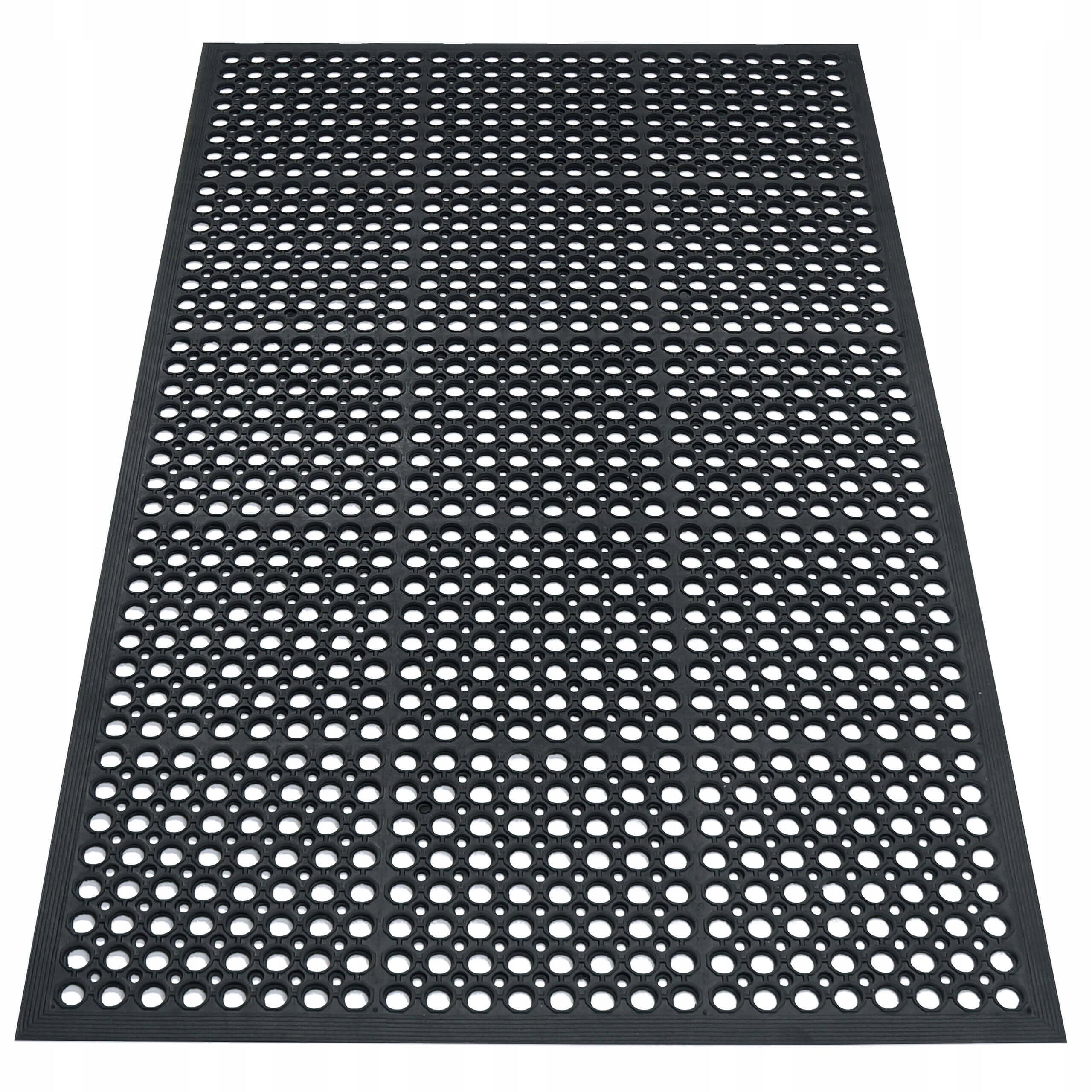 Wycieraczka Gumowa z Najazdem 80x120 cm Ażurowa Zewnętrzna Pod Drzwi