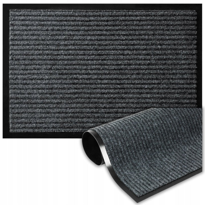Wycieraczka pod drzwi 60 x 80 cm Szary Antypoślizgowa Gumowa do Butów