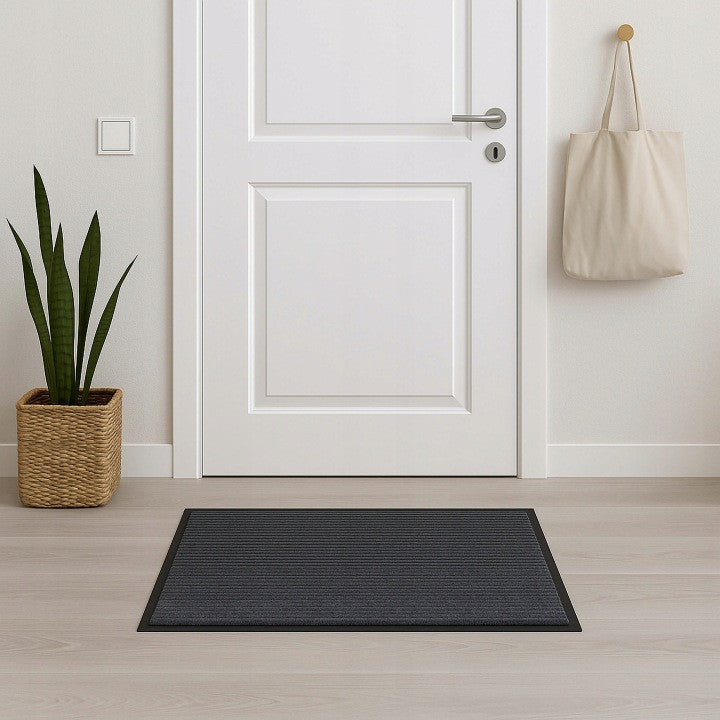 Wycieraczka pod drzwi 60 x 90 cm Antracyt Antypoślizgowa Gumowa do Butów